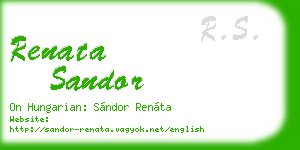 renata sandor business card