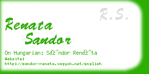 renata sandor business card